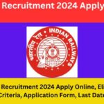 RRB JE Recruitment 2024 Apply Online